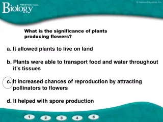 What is the significance of plants producing flowers?