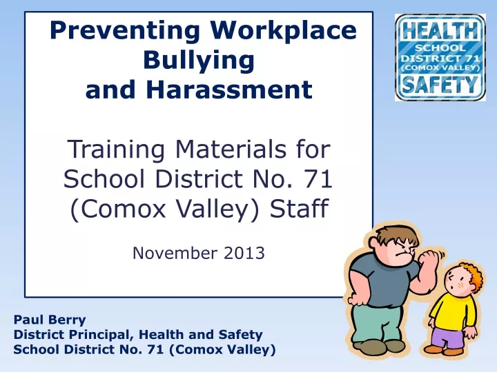 preventing workplace bullying and harassment