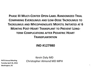 Kevin Daly MD Christopher Almond MD MPH