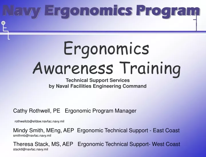 ergonomics awareness training