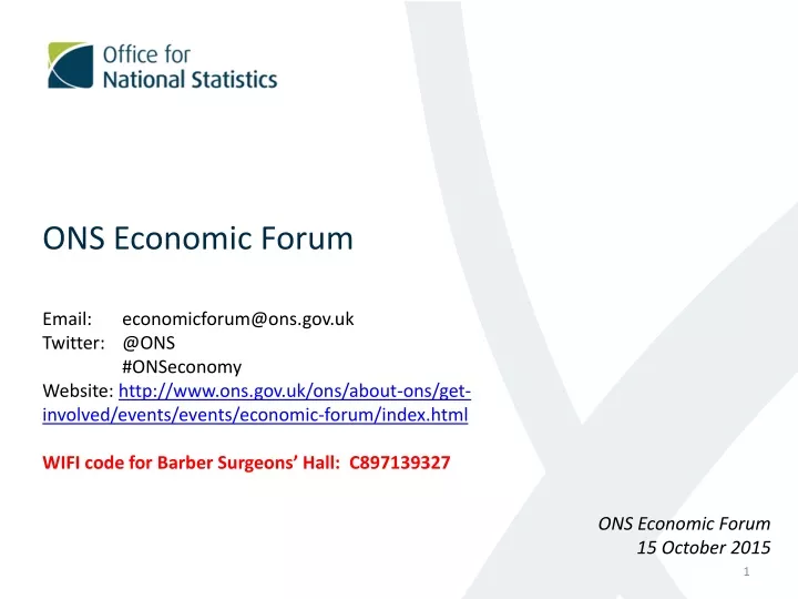 ons economic forum email economicforum@ons