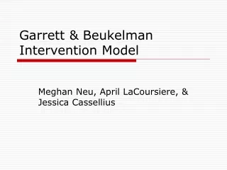 Garrett &amp; Beukelman Intervention Model