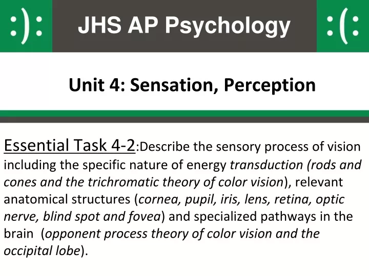 unit 4 sensation perception