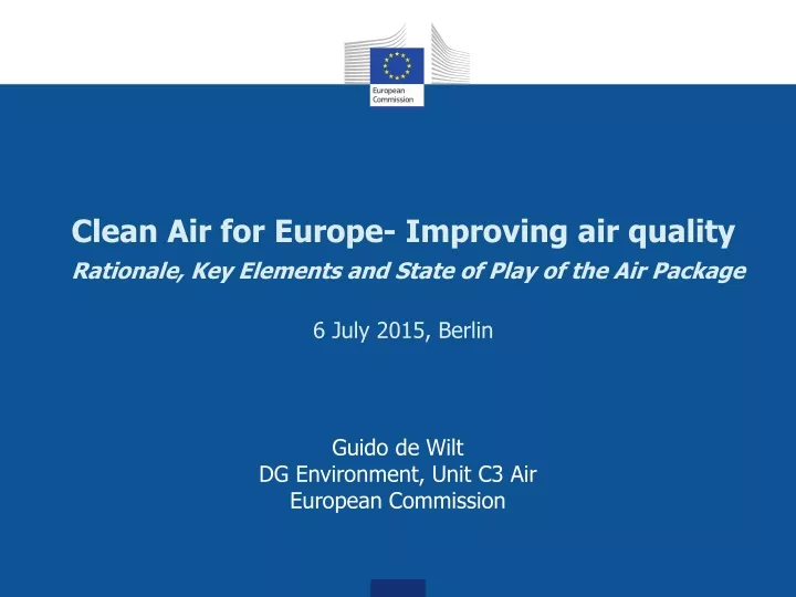 clean air for europe improving air quality