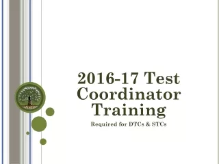 2016-17 Test Coordinator  Training