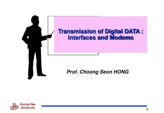 Transmission of Digital DATA : Interfaces and Modems