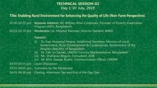 Enabling Rural Environment for Enhancing the Quality of Life  (Non-Farm Perspective)
