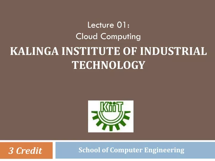 lecture 01 cloud computing kalinga institute of industrial technology