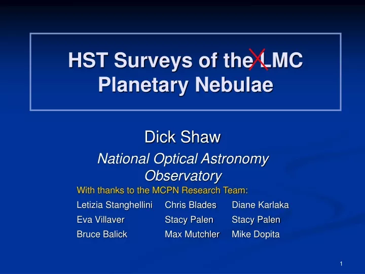 hst surveys of the lmc planetary nebulae