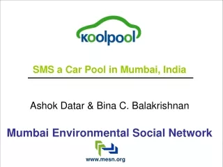 SMS a Car Pool in Mumbai, India