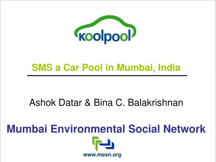 sms a car pool in mumbai india