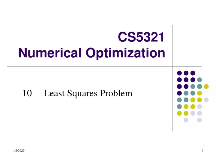 cs5 3 21 numerical optimization