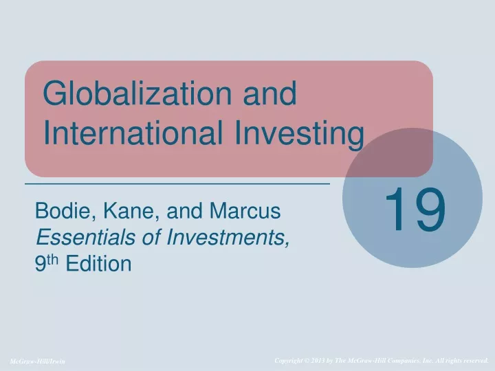 globalization and international investing