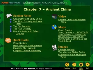 Chapter 7 – Ancient China