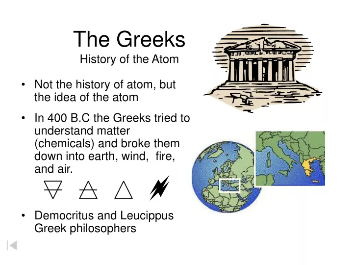 the greeks history of the atom