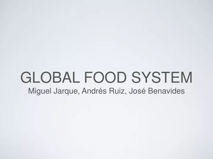 global food system