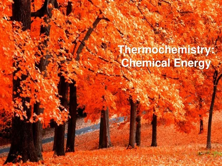 thermochemistry chemical energy