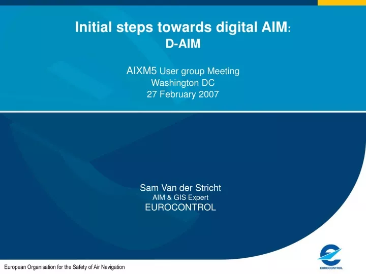 initial steps towards digital aim d aim aixm5