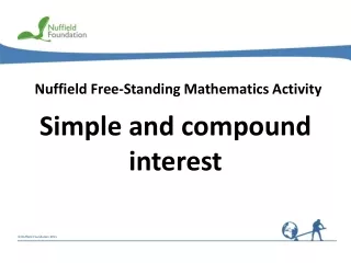 Nuffield Free-Standing Mathematics Activity