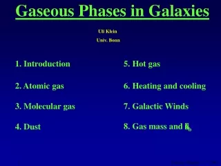 Gaseous Phases in Galaxies