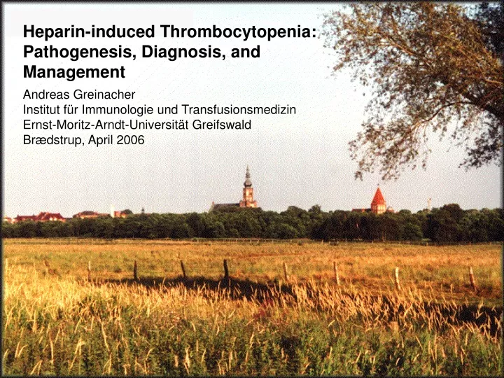 heparin induced thrombocytopenia pathogenesis