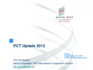 PCT Update 2013