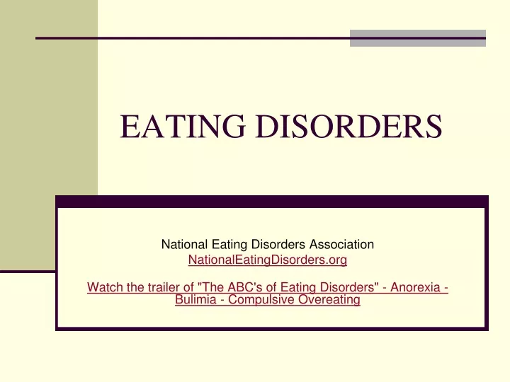 eating disorders