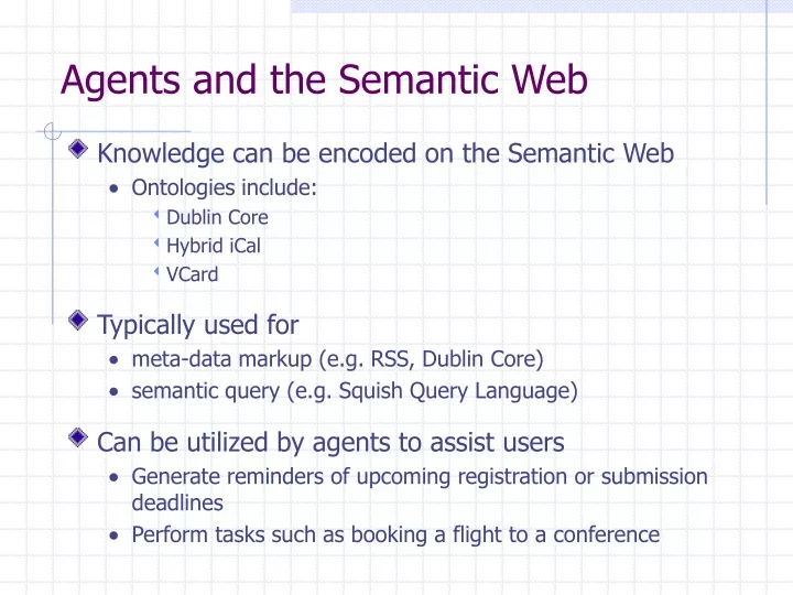 agents and the semantic web