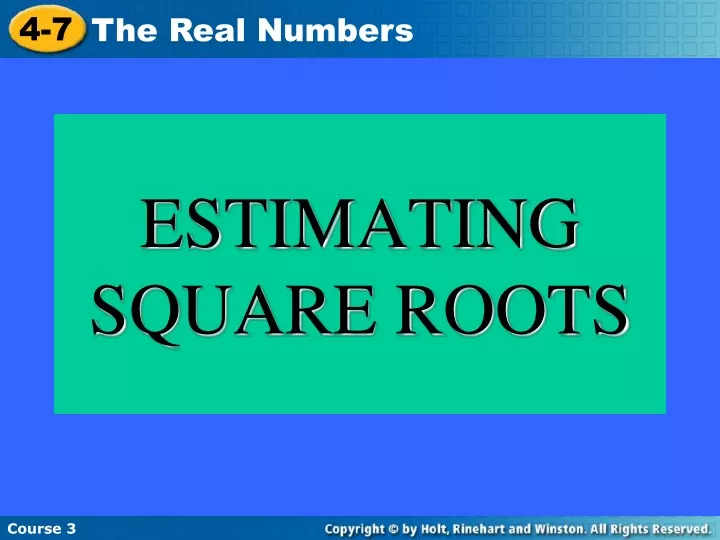 estimating square roots