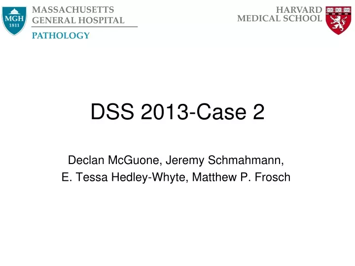 dss 2013 case 2