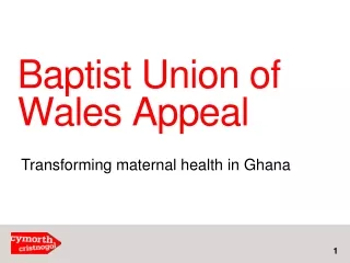 Baptist Union of Wales Appeal