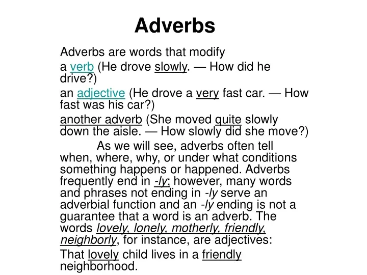 adverbs