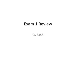 Exam 1 Review