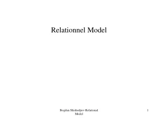 Relationnel Model