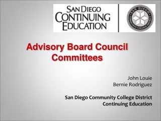 John Louie Bernie Rodriguez San Diego Community College District  Continuing Education