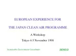 EUROPEAN EXPERIENCE FOR THE JAPAN CLEAN AIR PROGRAMME - slide 1