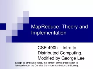 MapReduce: Theory and Implementation