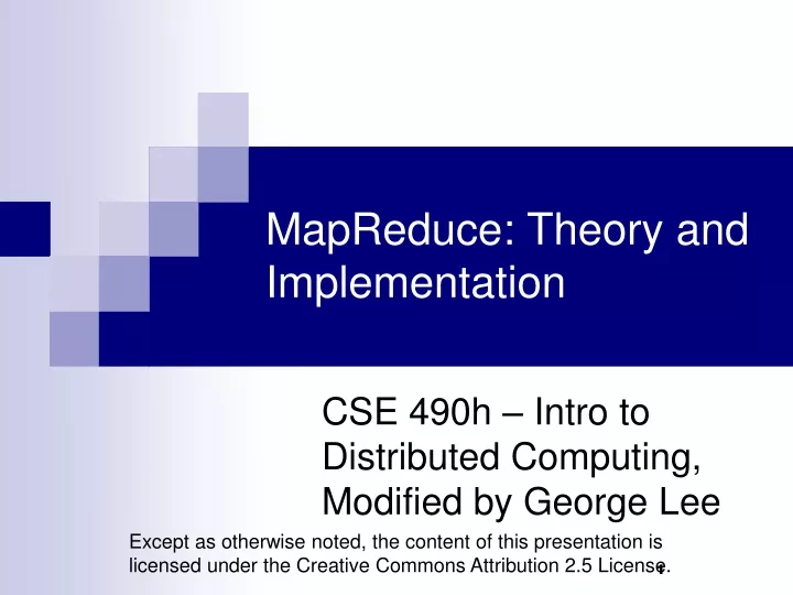 mapreduce theory and implementation