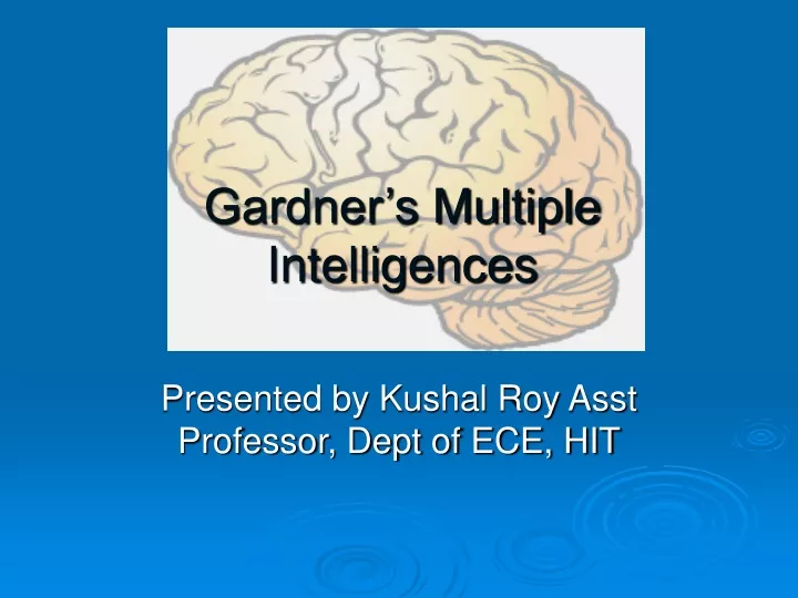 presented by kushal roy asst professor dept of ece hit