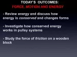 Exploring Energy Conservation and Forces in Motion - slide 1