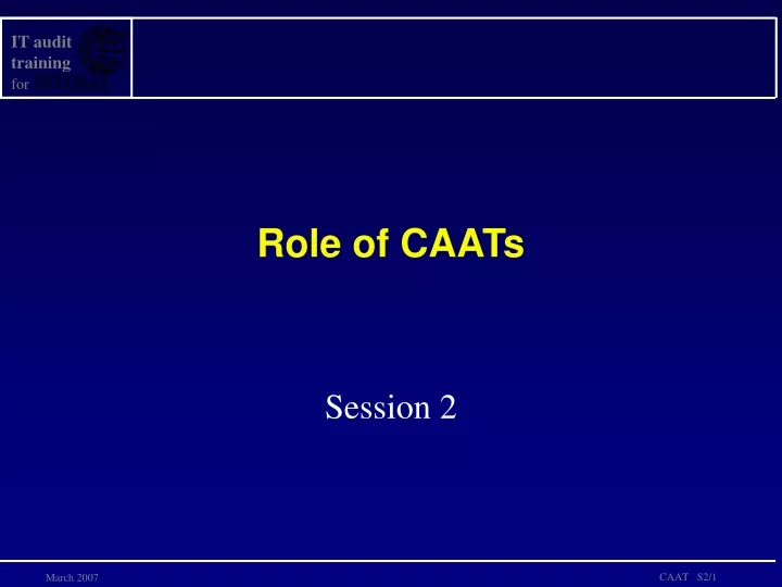 role of caats