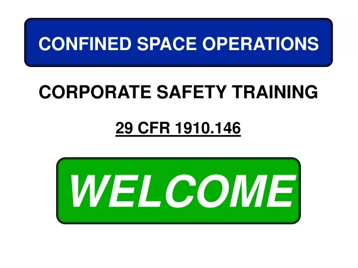 confined space operations