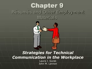 Chapter 9 Résumés and Other Employment Materials