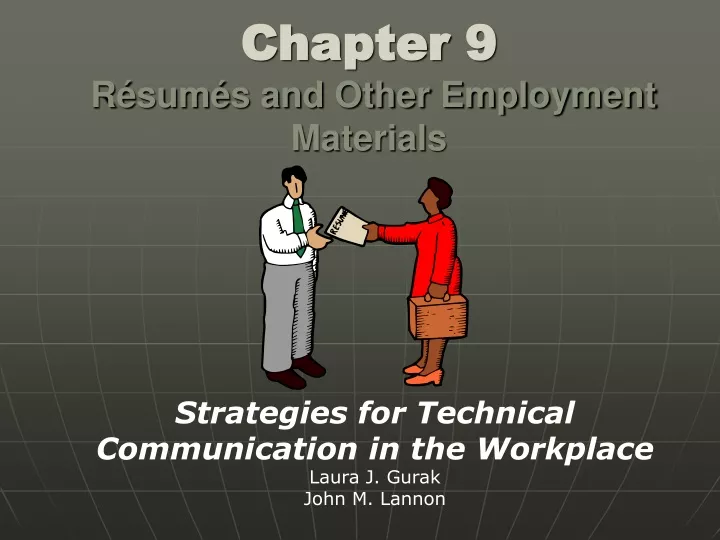 chapter 9 r sum s and other employment materials