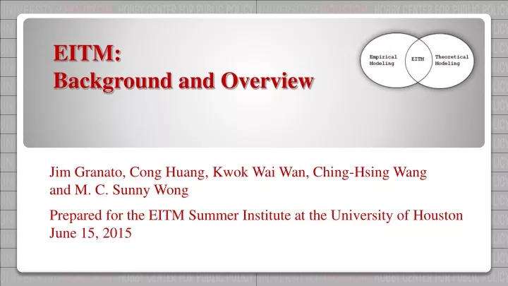 eitm background and overview