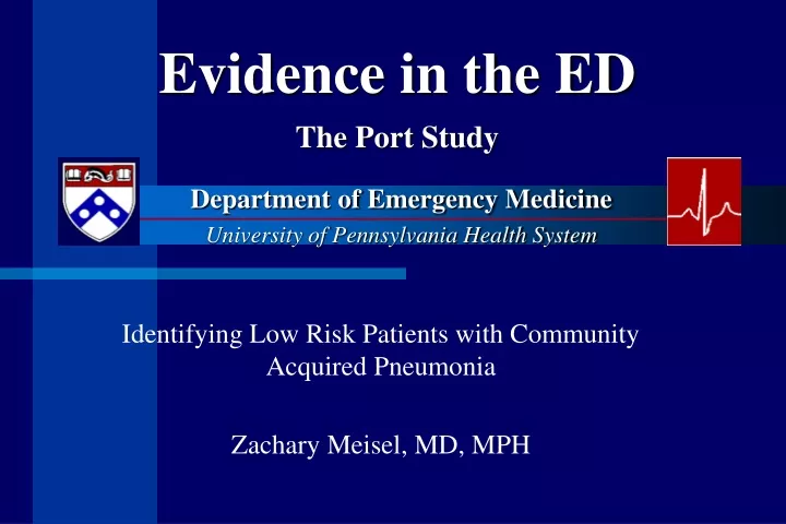 evidence in the ed the port study