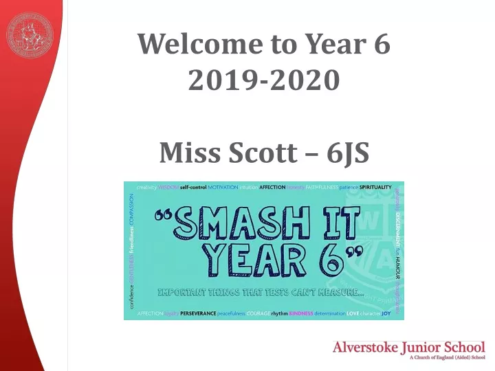 welcome to year 6 2019 2020 miss scott 6js