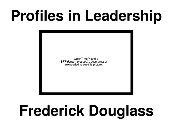 profiles in leadership