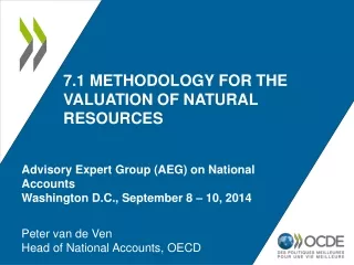 7 .1  Methodology for the valuation of natural resources