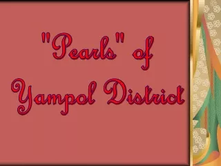 &quot;Pearls&quot; of Yampol District